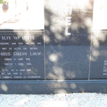 NEL Jacobus Gideon Louw 1895-1986 &amp; Elsie Johanna Jacoba 1917-2003