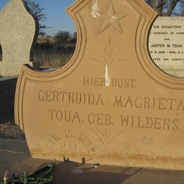 TOUA Gertruida Magrieta nee WILDERS 1900-1938