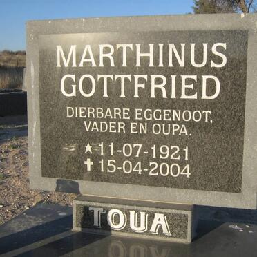 TOUA Marthinus Gottfried 1921-2004