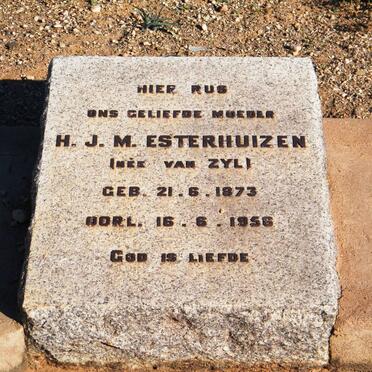 ESTERHUIZEN H.J.M. nee VAN ZYL 1873-1956