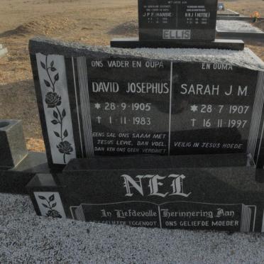 NEL David Josephus 1905-1983 &amp; Sarah J.M. 1907-1997