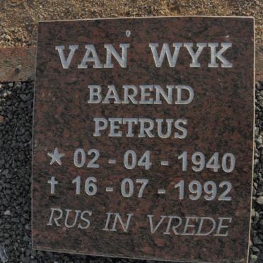 WYK Barend Petrus, van 1940-1992