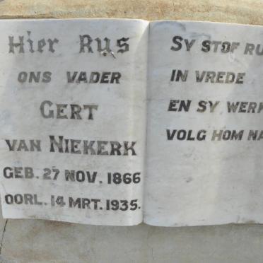 NIEKERK Gert, van 1866-1935