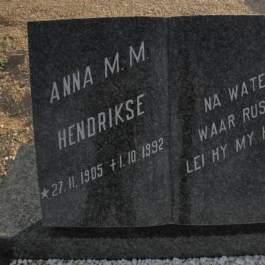 HENDRICKSE Anna M.M. 1905-1992