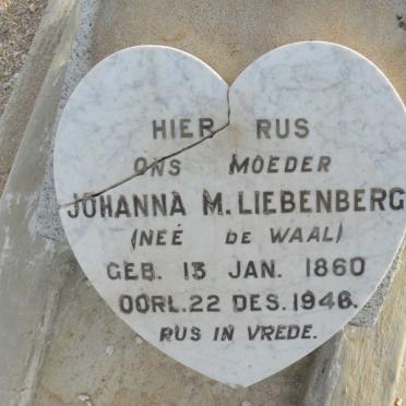 LIEBENBERG Johanna M. nee de WAAL 1860-1946
