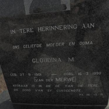 NEL Gloudina M. nee van der MERWE 1901-1990