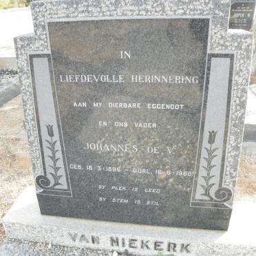 NIEKERK Johannes De V., van 1896-1968