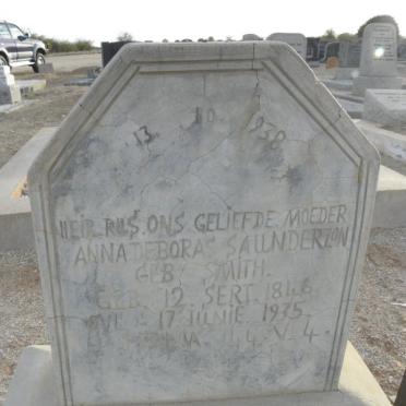 SAUNDERZON Anna Deboras nee SMITH 1846-1935
