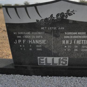 ELLIS J.P.F. 1905-1995 &amp; H.H.J. 1912-2000