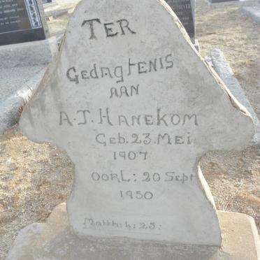 HANEKOM A.J. 1907-1950
