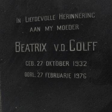 COLFF Beatrix, v.d. 1932-1976