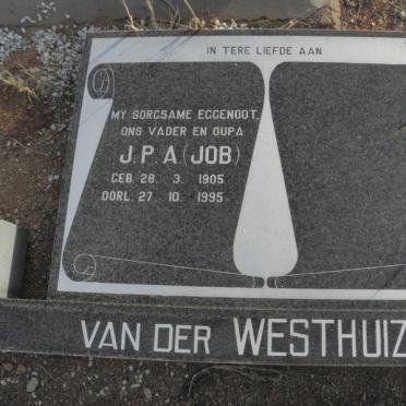 WESTHUIZEN J.P.A., van der 1905-1995