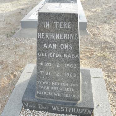 WESTHUIZEN Baba, van der 1963-1963