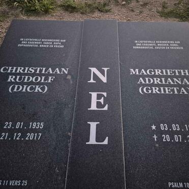 NEL Christiaan Rudolf 1935-2017 & Magrietha Adriana 1940-2017