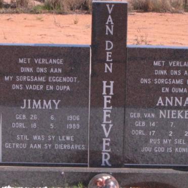 HEEVER Jimmy, van den 1906-1989 &amp; Anna van NIEKERK 1910-2003