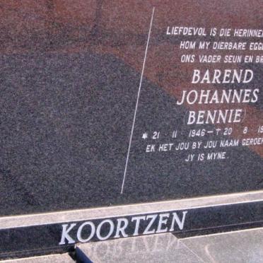 KOORTZEN Barend Jacobus 1946-1993