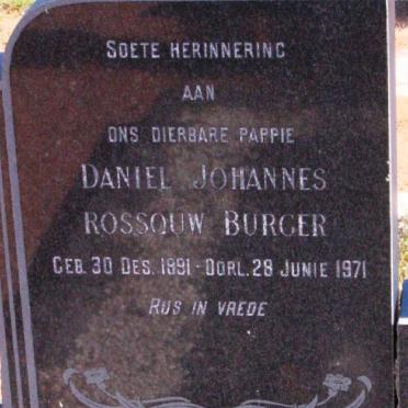 BURGER Daniel Johannes Rossouw 1891-1971 &amp; Maria Susanna HANEKOM 1890-1957