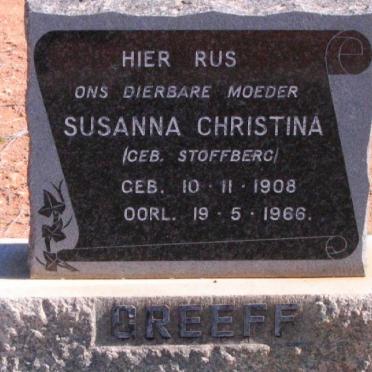 GREEFF Susanna Christina nee STOFFBERG 1908-1966