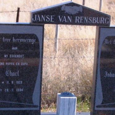 RENSBURG Charl, Janse van 1928-1984 &amp; Johanna 1933-2001