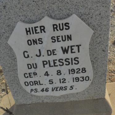 PLESSIS G.J. de Wet, du 1928-1930