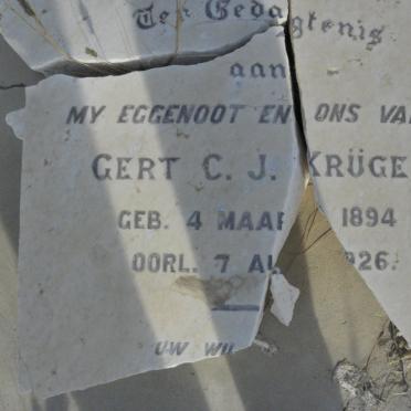 KRÜGER Gert C.J. 1894-1926