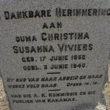 VIVIERS Christina Susanna 1852-1940