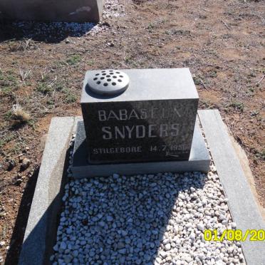 SNYDERS Baby Boy 1956-1956
