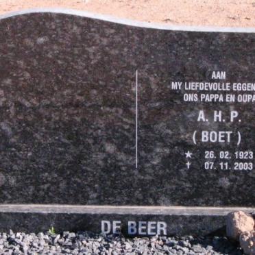 BEER A.H.P., de 1923-2003