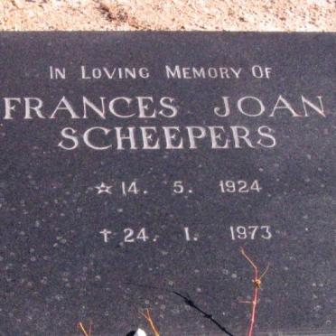 SCHEEPERS Frances Joan 1924-1973