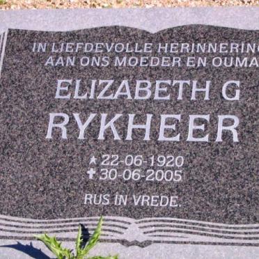 RYKHEER Elizabeth G. 1920-2005