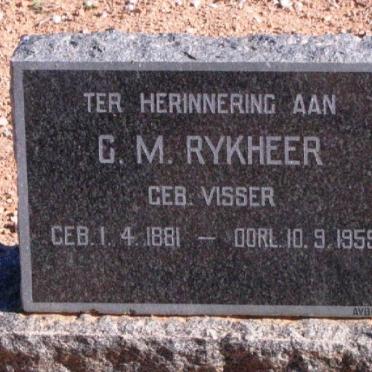RYKHEER G.M. nee VISSER 1881-1959