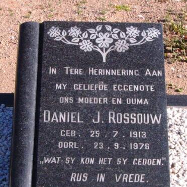 ROSSOUW Abraham J. 1903-1984 &amp; Daniel J. 1913-1978