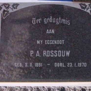 ROSSOUW P.A. 1891-1970