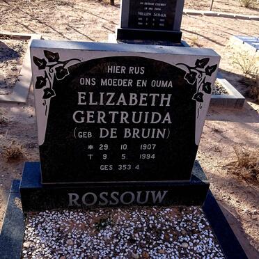 ROSSOUW Elizabeth Gertruida DE BRUIN 1907-1994