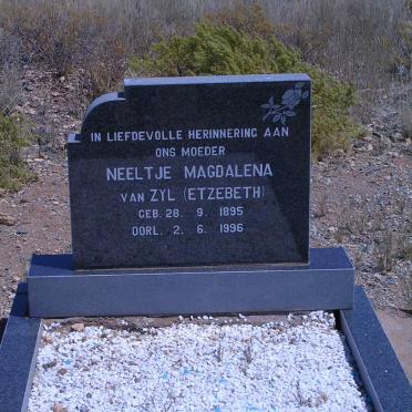 ZYL Neeltje Magdalena, van geb. ETZEBETH 1895-1996
