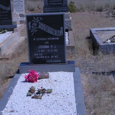 STOFFBERG  Johanna M.J. 1907-1981