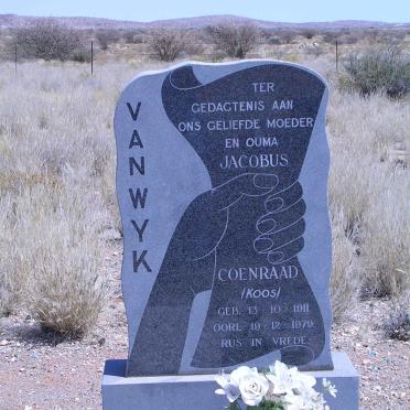 WYK Jacobus Coenraad, van 1911-1979