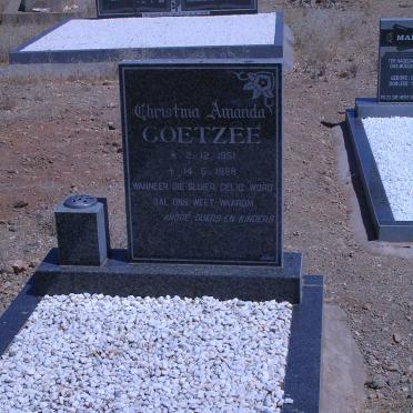 COETZEE Christina Amanda 1951-1988