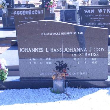 NEL  Johannes L. 1916-1998 &amp; Johanna J. STRAUSS 1919-1995