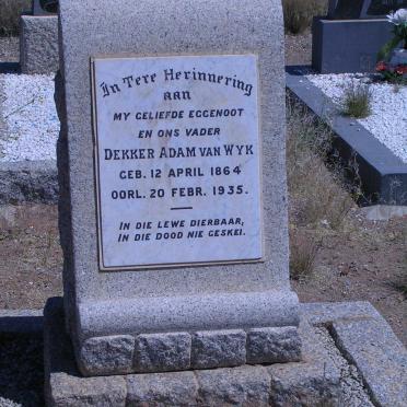 WYK Dekker Adam, van 1864-1935