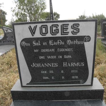 VOGES Johannes Harmus 1906-1978