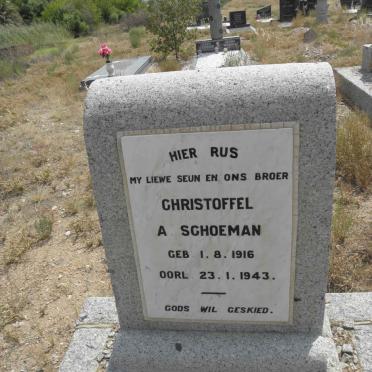 SCHOEMAN Christoffel A. 1916-1943