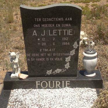 FOURIE A.J. 1912-1994