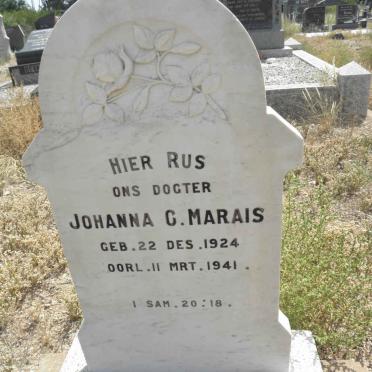MARAIS Johanna C. 1924-1941