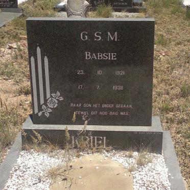 KRIEL G.S.M. 1921-1938