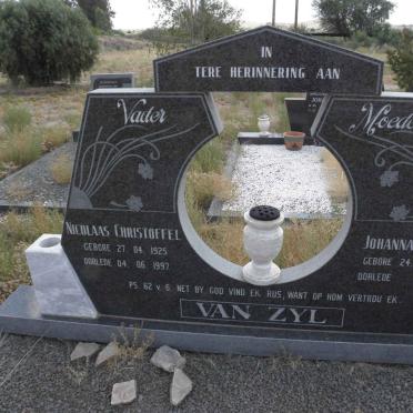 ZYL Nicolaas Christoffel, van 1925-1997 &amp; Johanna Maria 1931-