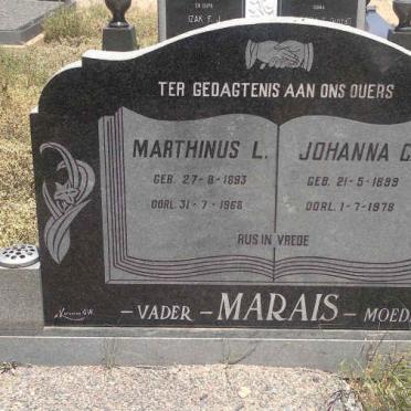 MARAIS Marthinus L. 1893-1968 &amp; Johanna C. 1899-1978