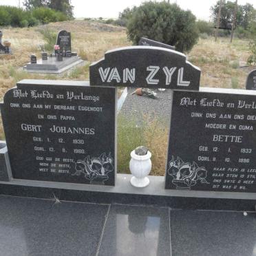 ZYL Gert Johannes, van 1930-1980 &amp; Bettie 1933-1996