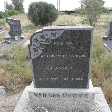 MERWE Johanna C., van der  1897-1967