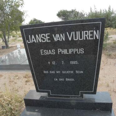 VUUREN Esias Philippus, Janse van -1985